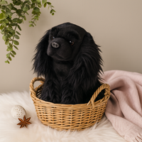 Realistic English Cocker Spaniel Plush Toy Dog 9.8 Inch Lifelike Hunting Hound Stuffed Animal Soft Puppy Gift for Kids Home Deco