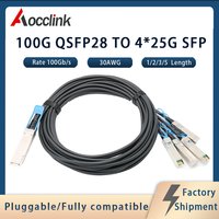 100G DAC QSFP28 TO 4*25G SFP28 Optical Cable; 1 m, 2 m, 3 m, 5 m, 7m, Direct Attach Passive Copper Stacking Cable
