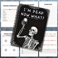 1PC Last Wish Notebook, Emergency Memos, Family Letters, Care Plans, Funeral Wishes, Will & Document Storage, Workbook Organizer