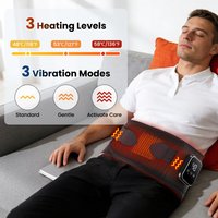 Cordless Waist Belt Massager 3 Levels Infrared Heated Vibration Back Lumbar Protector Menstrual Heating Pad Muscle Relax