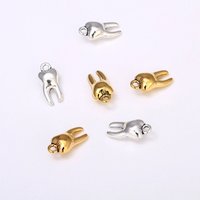 20pcs/Lot Cute Three-Dimensional Metal Tooth Pendant Charms For Jewelry Making Supplies DIY Handmade Earrings Keychain Materials