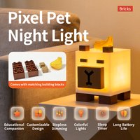 Capybara Pixel Pet Night Light Building Blocks Toys Anime Figures For Kids Desktop Room Decorative Lights Creative Birthday Gift
