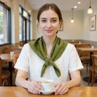 ใRใKorean Style Wool Knitted Triangular Scarf Women Headscarf Knitted Scarf Multi-functional Warm Knitted Scarf