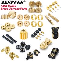 AXSPEED 1/24 Axial SCX24 Upgrade Parts Brass Counterweight Wheel Hex Adapter Axle Diff Cover Steering Knuckle Girder Motor Gears