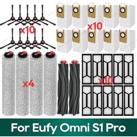 Compatible For Eufy S1 Pro Accessories Dust Bags, Main Brush, HEPA Filters, Mop Cloths, Replacement Spare Parts Kit