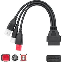 3 in 1 Motorcycle OBD2 Adapter Cable for Yamaha 3pin 4pin For Honda 6pin to OBD2 16PIN Diagnostic Connector Extension Cable