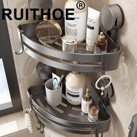Bathroom Shelf for Shower Wall Mounted Shampoo Bottle Orangizer Shower Corner Rack Storage Punch-free Bathroom Accessories