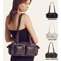 Korean 2025 Motorcycle-style women's crossbody bag, small name brand office leather shoulder bag