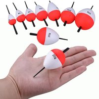 10Pcs/Set Portable 3/5/10/20g Fishing Float Fishing Tackle EVA Foam Floats Ball High Quality Red White Fishing Bobber