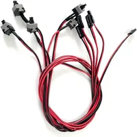10pcs/lot 50cm Long Power Button Switch Cable for PC Switches Reset Computer Power Momentary Automatically Reset Push Button SW
