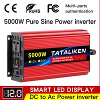 pure sine wave inverter 12V to 220V 1600W 2500W 3500W 4500W DC to AC voltage converter 12 220 mini-car power supply