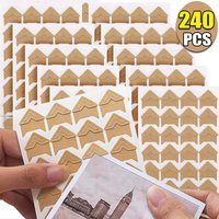 Photo Corner Sticker DIY Kraft Paper for Scrapbooking Decor Self Adhesive Picture Frame Journal Album Edging Corner Stickers