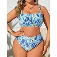 L-4XL Plus Size Bikini Women Push Up Large Size Swimsuit 2026 Summer Mujer Big Size Tummy Control Swimwear Oversized Bikini Sets