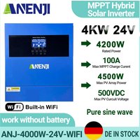 4KW 2KW MPPT Hybrid Solar Inverter Inverter Pure Sine Wave Inversor 12V/24V MPPT 100A/60A Solar Charge Controller with WiFi