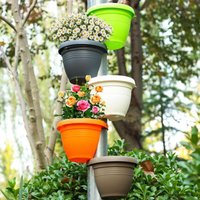 Hanging Flower Pot Creative Basket Storage Gutter Downspout Flowerpot Indoor Useful Railing Hanging Planter Plastic Flower Pot