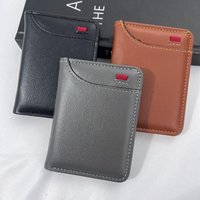 Portable Ultra-Thin Wallet PU Leather Compact & Lightweight Holds Multiple Cards Cash ID Men's Slim Card Holder
