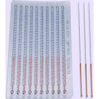 Aiguilles d'acupuncture de haute qualité, 200 pièces, 100 aiguilles de massage jetables à manche en cuivre hwato, 0.18/0.25/0.30/0.35mm