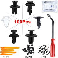 Car Bumper Retainer Clips Plastic Rivets Cable Ties Fastener Remover Kit Auto Fender Push Pin Rivet Door Trim Panel Clips Tools