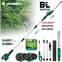 Taille-haie électrique NEWBENY 3000W, perche télescopique, coupe-branches haute portée, outils de coupe sans fil pour jardin, compatible avec batterie Makita 18V-21V.