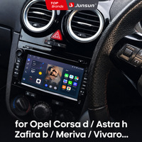 Junsun 7'' bezprzewodowy CarPlay i Android Auto do samochodów z radiem, kompatybilny z modelami Opel Astra, Vectra, Vauxhall Antara, Zafira, Corsa, Vivaro, Meriva, Combo, Tigra. Radio samochodowe 2DIN