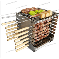 Side Grill King Smokeless Small Grill Stove Charcoal Outdoor Household Indoor Charcoal Skewers Meat