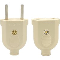 1pc EU European 2 Pin AC Electric Power Male Plug Female Socket Outlet Adaptor Adapter Wire Rewireable Extension Cord Connector