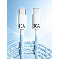 120W 10A Fast Charging Cable, USB C To USB C Charger Cord USB A To Type C Data Sync Wire for iPhone 17 16 15 Xiaomi Samsung