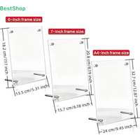 ✔6-inch/7-inch/A4 Crystal Clear Acrylic Photo Frames For Postcards Photos Ticket Stubs And Displays
