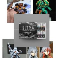 Metallic Model Water-Based Paint/ 12 Bottles * 10ml/Various Handmade Model Sand Table Painting Hand-painted Coloring Paint