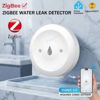ZigBee Water Leak Sensor Flood Detector Water Sensor Kitchen Bathroom Smart Home Automation Compatible with Zigbee Gateway Z2M