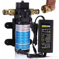 45/60/80/100W Self-priming Pump w/ 110-240V Power Supply 16mm Quick Joint Water Pressure Diaphragm Pump for Irrigation Watering