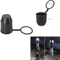 Universal 50mm Auto Tow Bar Ball Cover Accessories Durable Black Cap Towing Hitch Caravan Car Trailer Towball Protective Cover