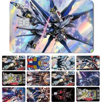 2026 New Magic Shark Cool Robot Gun-dams Holographic Film Skin Laser Sticker for Small Large Chip Debit Bank Credit Card