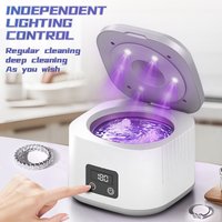 Nettoyeur à ultrasons rechargeable USB 50 kHz pour appareils dentaires, machine multifonction pour nettoyer les gouttières invisibles et les prothèses dentaires, pour les soins bucco-dentaires
