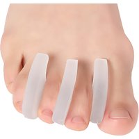 6pieces=3pairs Gel Thumb Spacer Protector Silicone Toes Separators Adjuster Bunion Bone Hallux Valgus Corrector Foot Care Tools
