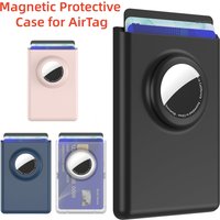 Magnetic Wallet Card Holder Protective Case for AirTag Tracker Cover for Magsafe IPhone 12-17 Series Cover Magnetic Card Holder