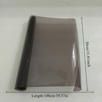 Light Smoke Headlight Film - Glossy TPU Taillight Wrap for Car Transparent Light Black Tint w/UV Protection & Scratch Resistance