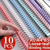 1-10Pcs 30Holes Detachable Buckle Loose-leaf Paper Book Circle Ring Scrapbook Album Binder Spiral A4 A5 B5 Notebook Binding Clip