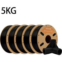 Eryone 5KG ABS Carbonfaser-Filament für 3D-Druck, Schwarz, Großer Ausverkauf ABS-CF Filament, 1,75mm, 1kg/Spule