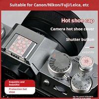 Camera hot Shoe Cover Suitable for Fuji xt4 xt5 Micro Single Shutter Button Canon Camera hot Shoe Decorative Cover Brass Carving