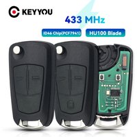 KEYYOU For Opel Vauxhall Astra H Zafira B Vectra C Corsa D Meriva B Signium Flip Remote Car Key 433Mhz PCF7941 PCF7946 ID46 Chip