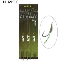 6x Carp Fishing Rigs Ready Made Hook Link Terminal Tackle Fish Hooks TS114