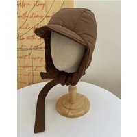 AliExpress NONE Men and Women's Bomber Hats Winter Korean Version New Ski Cold Cycling Thickened Warm Ear Protection Straps Pullover Caps