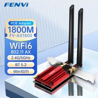 FENVI AX1800 WiFi 6 PCI-E Wireless Adapter BT 5.2 1800Mbps Dual Band 5Ghz/2.4Ghz 802.11AX MT7921 Network Wi-Fi 6 Card Win 10/11