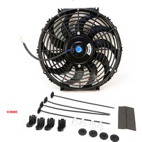 Universal 7/10/12/14 Inch 12V 80W 2100RPM Car Air Conditioning Electronic Radiator Cooling Fan Blade Electric Cool MountingKit