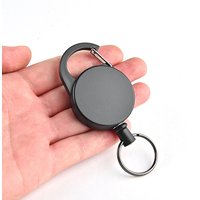 Heavy Duty Retractable Key Chain Anti-theft Keychain with Carabiner Max Extending Length 23'' Retractable Badges Holder