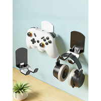 【New】Wall Mounted Game Controller Bracket Base No Punching Easy Install Required Controller Storage Rack Gaming Headset Bracket