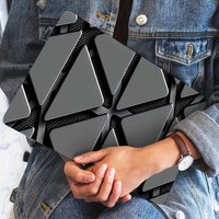 Stylish Black Geometric Laptop Film - Vinyl Self Adhesive Scratch Protective Case for Laptops, Notebooks, Tablets and Tech