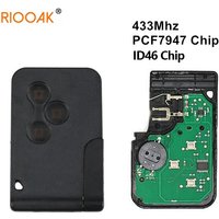 1/5/10pcs 3 button Remote Key Card 433Mhz PCF7947 Chip pcf7926 For Renault Megane 2 3 II Scenic 2003 2004 2005 2006 2007