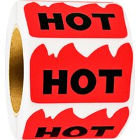 250Pcs 1.18*2in Red and Yellow Flame-Shaped Hot-Selling Product Marking Stickers, Hot-Selling Labels for Convenience Stores, Supermarkets, Retail Stores, Personal Store Hot-Selling Product Packaging